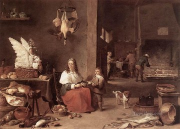 David Teniers the Younger Painting - Kitchen Scene 1644 David Teniers the Younger